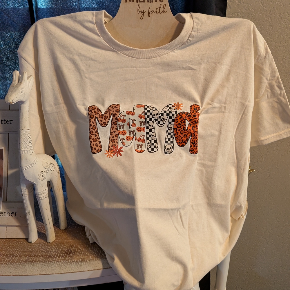 Gildan Cream Graphic Short Sleeve Tee